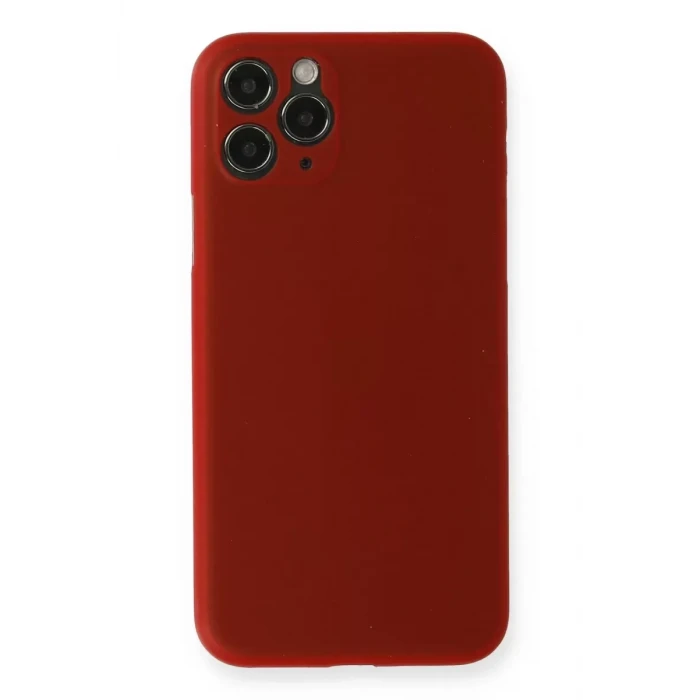 Newface Apple iPhone 11 Pro Max Kılıf PP Ultra İnce Kapak - Kırmızı