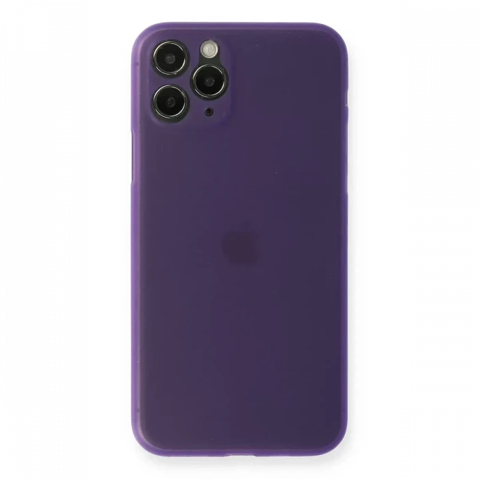 Newface Apple iPhone 11 Pro Max Kılıf PP Ultra İnce Kapak - Mor