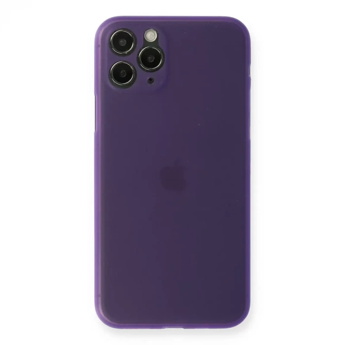 Newface Apple iPhone 11 Pro Max Kılıf PP Ultra İnce Kapak - Mor