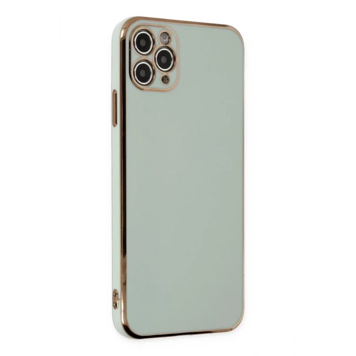Newface Apple iPhone 11 Pro Max Kılıf Volet Silikon - Açık Yeşil