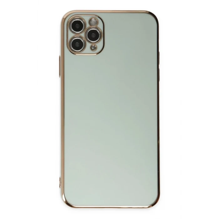 Newface Apple iPhone 11 Pro Max Kılıf Volet Silikon - Açık Yeşil