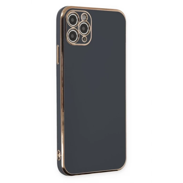 Newface Apple iPhone 11 Pro Max Kılıf Volet Silikon - Siyah