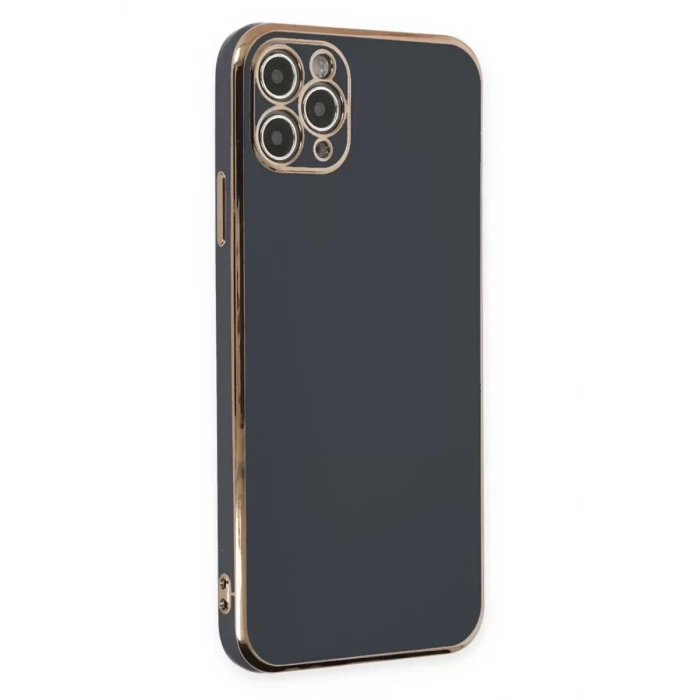 Newface Apple iPhone 11 Pro Max Kılıf Volet Silikon - Siyah