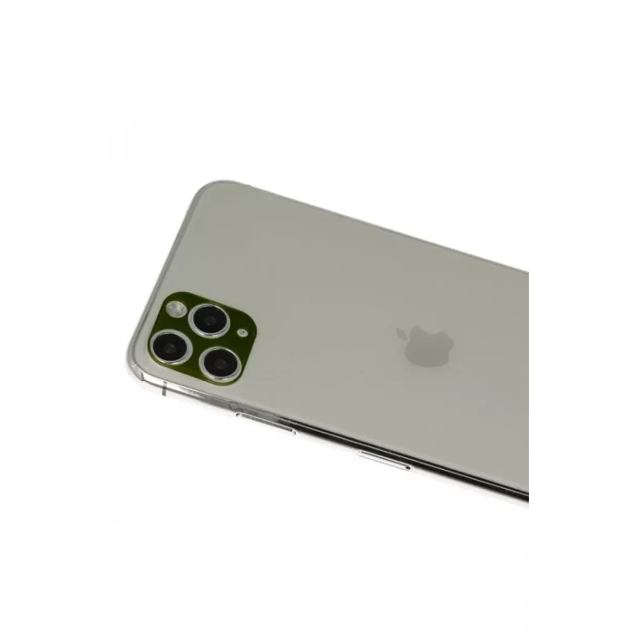 Newface Apple iPhone 11 Pro Max Rainbow Kamera Lens Koruma Cam - Yeşil