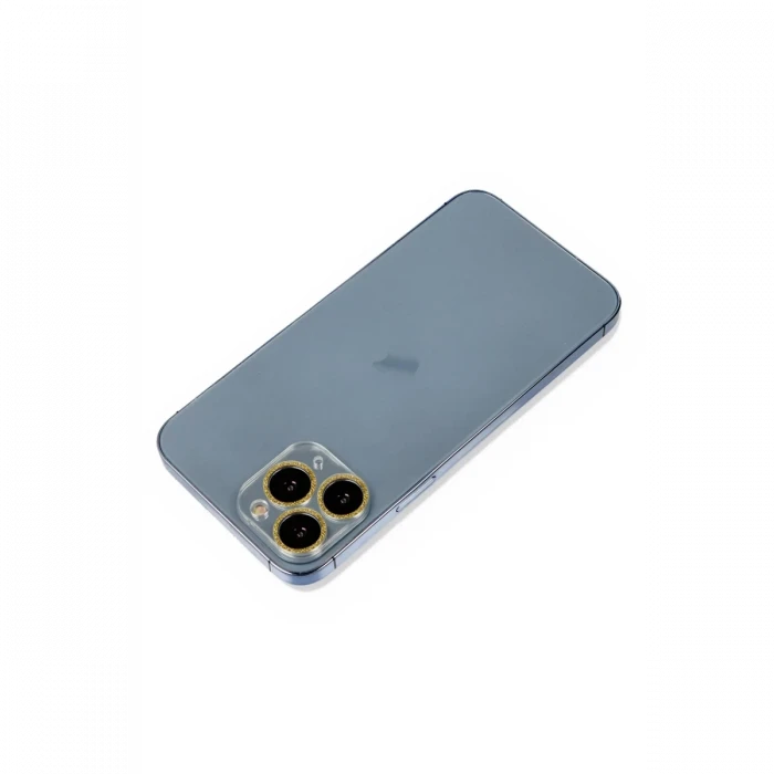 Newface Apple iPhone 11 Pro Max Shine Kamera Lens Koruma Cam - Gold