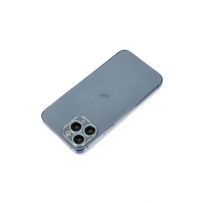 Newface Apple iPhone 11 Pro Max Shine Kamera Lens Koruma Cam - Sierra Blue