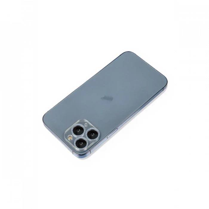 Newface Apple iPhone 11 Pro Max Shine Kamera Lens Koruma Cam - Sierra Blue