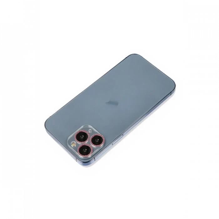 Newface Apple iPhone 11 Pro Shine Kamera Lens Koruma Cam - Pembe