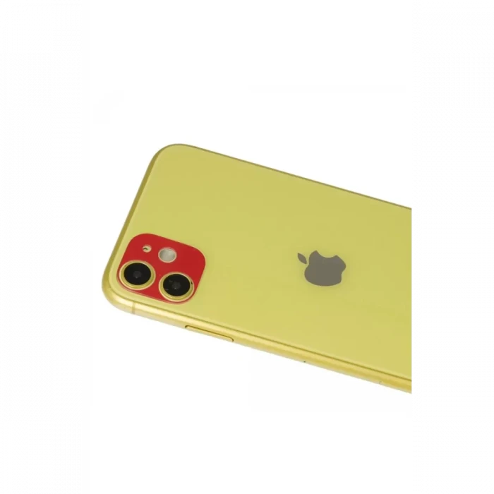 Newface Apple iPhone 11 Rainbow Kamera Lens Koruma Cam - Kırmızı
