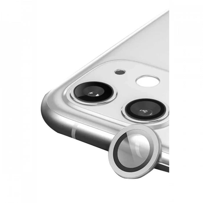 Newface Apple iPhone 11 Raze Metal Kamera Lens - Gümüş