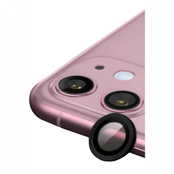 Newface Apple iPhone 11 Raze Metal Kamera Lens - Siyah