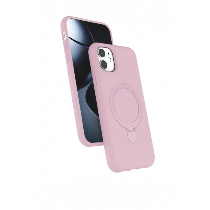 Newface Apple iPhone 11 Regal Magsafe Standlı Kapak - Açık Pembe