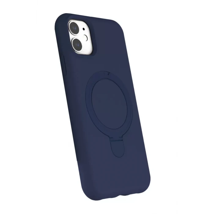 Newface Apple iPhone 11 Regal Magsafe Standlı Kapak - Lacivert