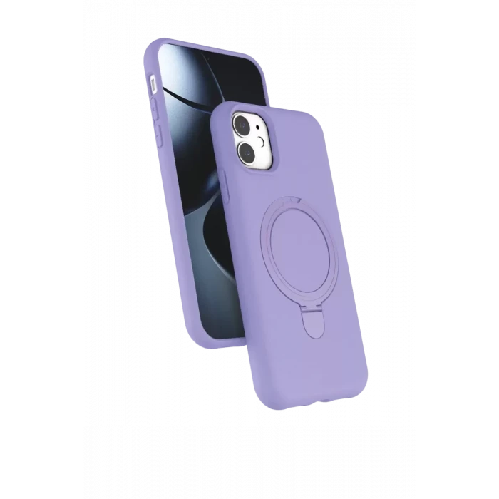 Newface Apple iPhone 11 Regal Magsafe Standlı Kapak - Lila