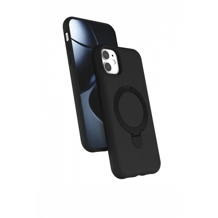 Newface Apple iPhone 11 Regal Magsafe Standlı Kapak - Siyah