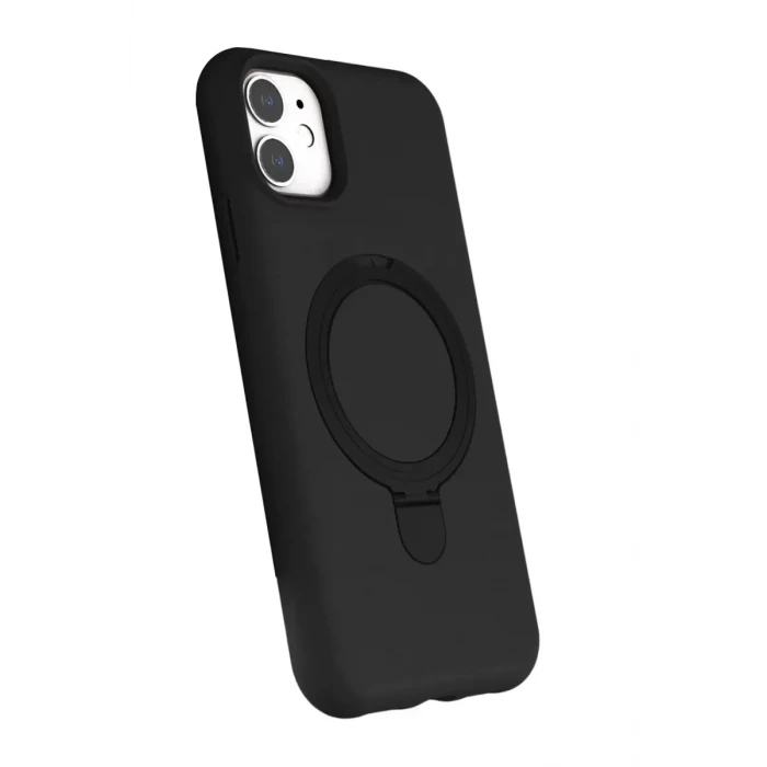 Newface Apple iPhone 11 Regal Magsafe Standlı Kapak - Siyah