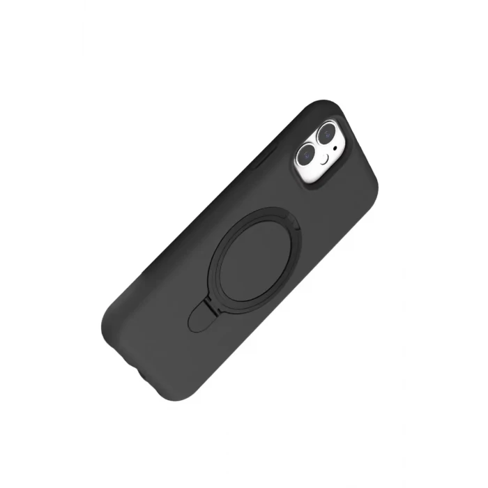 Newface Apple iPhone 11 Regal Magsafe Standlı Kapak - Titan Gri