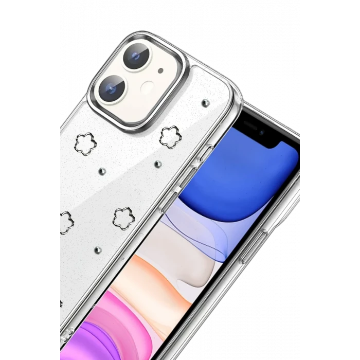 Newface Apple iPhone 12 Fiyonk Desenli Kapak - Desen 2