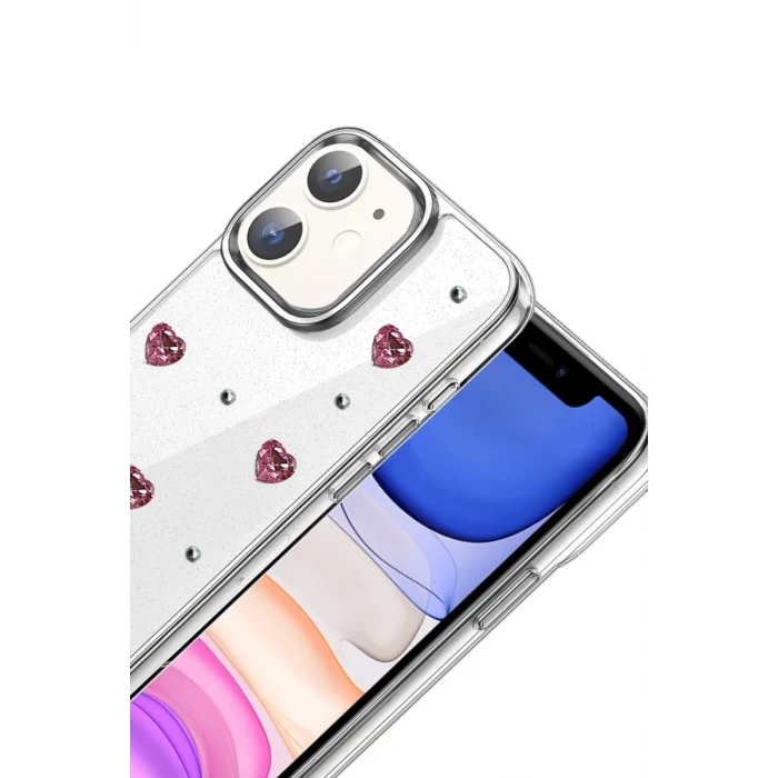 Newface Apple iPhone 12 Fiyonk Desenli Kapak - Desen 3
