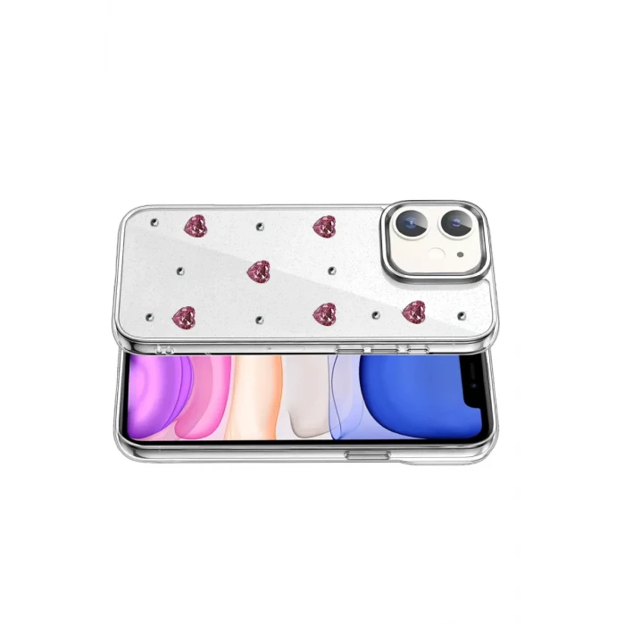 Newface Apple iPhone 12 Fiyonk Desenli Kapak - Desen 3