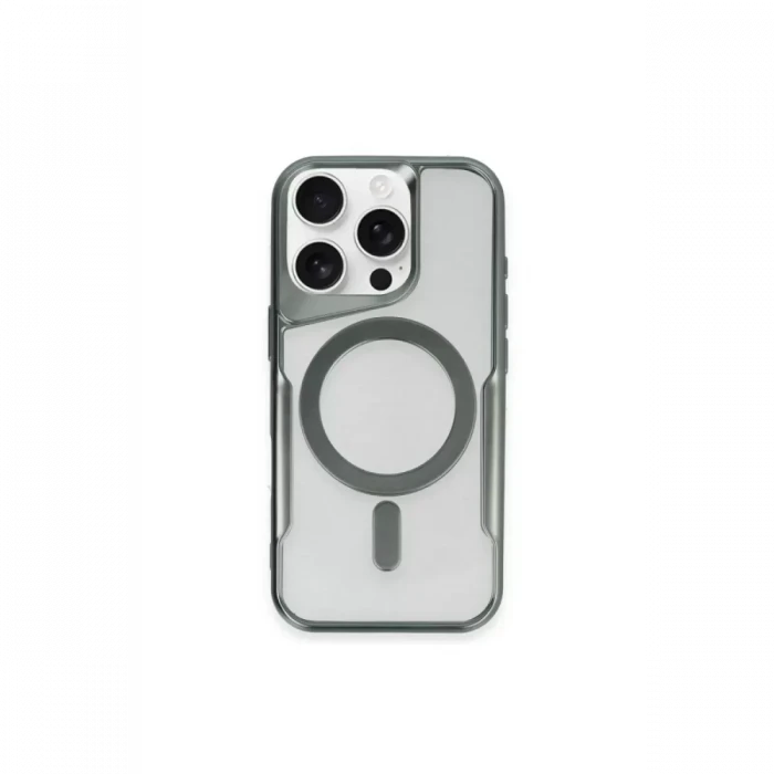 Newface Apple iPhone 12 Kılıf Boyi Magsafe Silikon Kapak - Yeşil