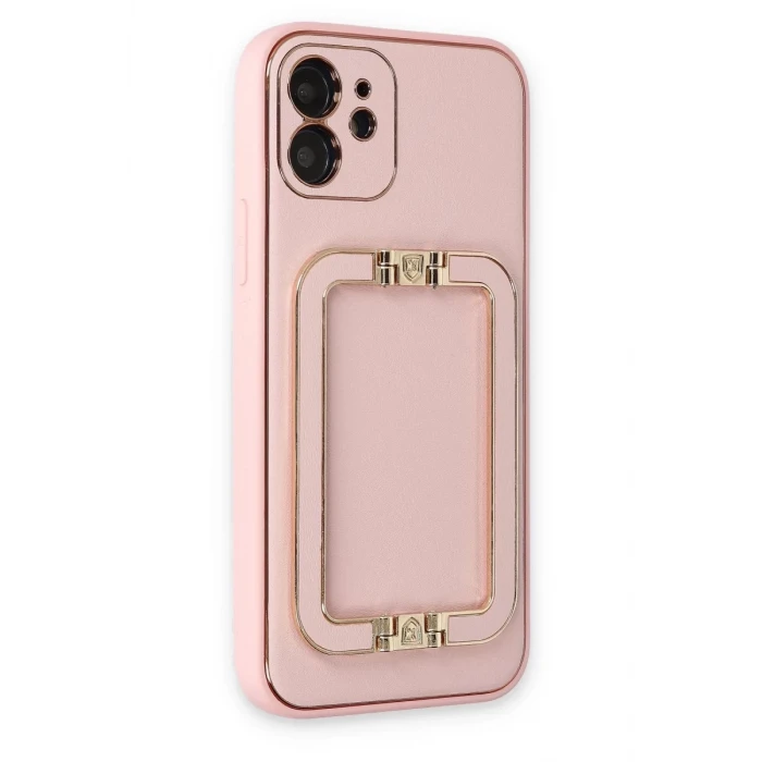 Newface Apple iPhone 12 Kılıf Coco Elit Kapak - Pembe