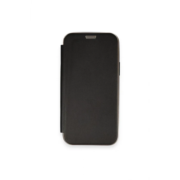 Newface Apple iPhone 12 Kılıf Dolpin Kapaklı - Siyah