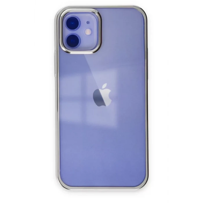 Newface Apple iPhone 12 Kılıf Element Silikon - Gümüş