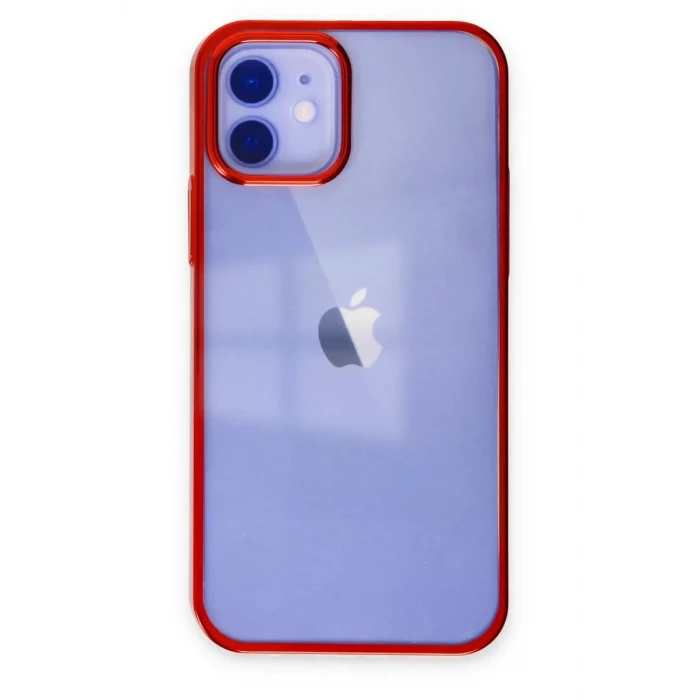 Newface Apple iPhone 12 Kılıf Element Silikon - Kırmızı
