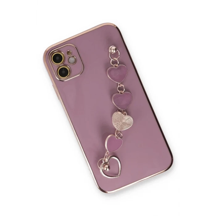 Newface Apple iPhone 12 Kılıf Esila Silikon - Mor
