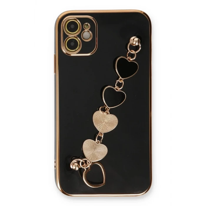 Newface Apple iPhone 12 Kılıf Esila Silikon - Siyah