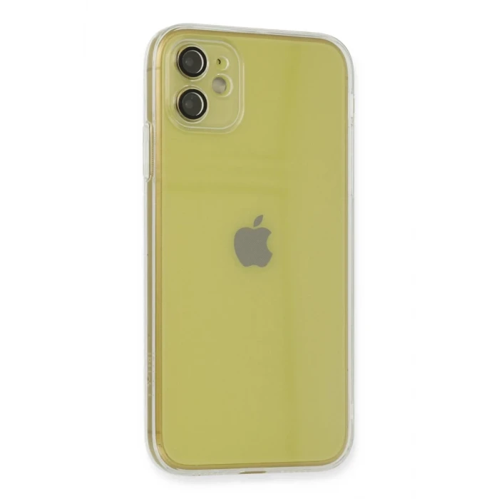 Newface Apple iPhone 12 Kılıf Fly Lens Silikon - Şeffaf