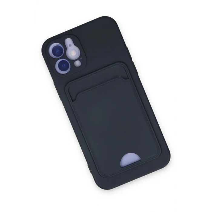 Newface Apple iPhone 12 Kılıf Kelvin Kartvizitli Silikon - Lacivert