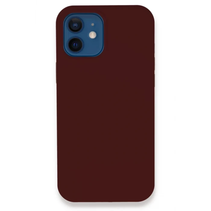 Newface Apple iPhone 12 Kılıf Lansman Legant Silikon - Bordo
