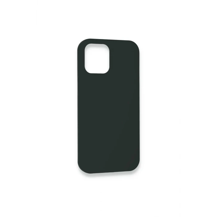 Newface Apple iPhone 12 Kılıf Lansman Legant Silikon - Koyu Yeşil