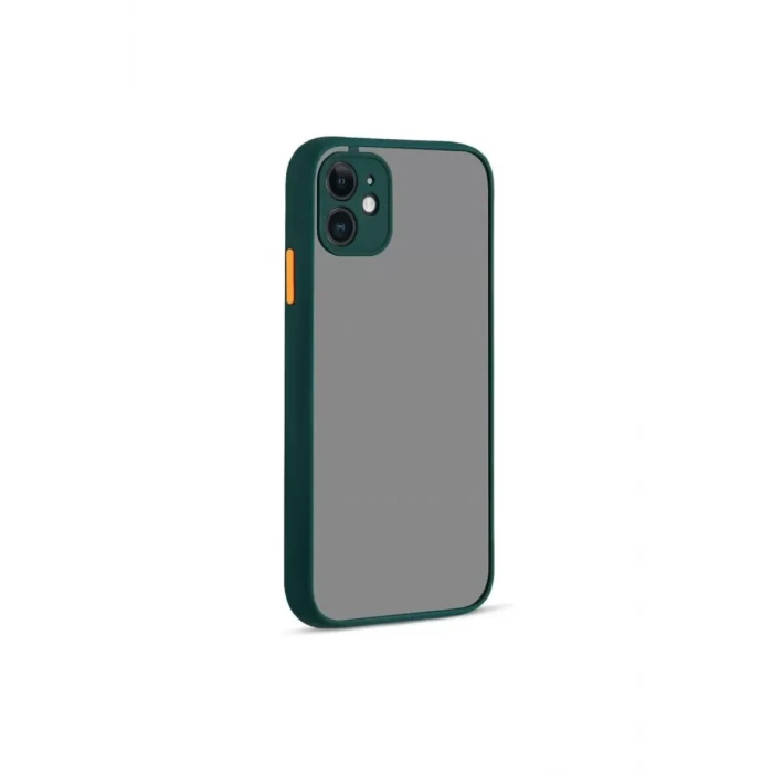 Newface Apple iPhone 12 Kılıf Montreal Silikon Kapak - Yeşil