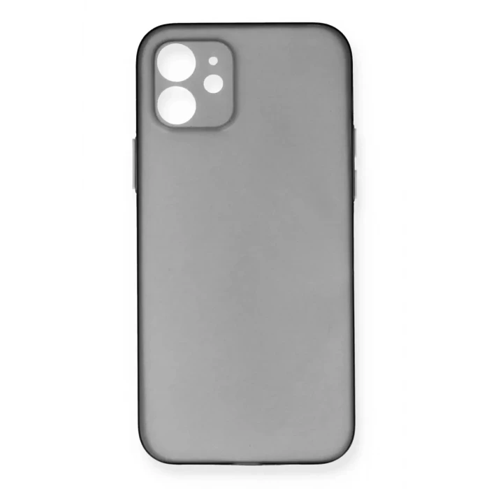 Newface Apple iPhone 12 Kılıf PP Ultra İnce Kapak - Gri