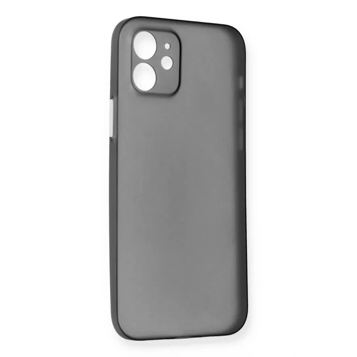 Newface Apple iPhone 12 Kılıf PP Ultra İnce Kapak - Gri