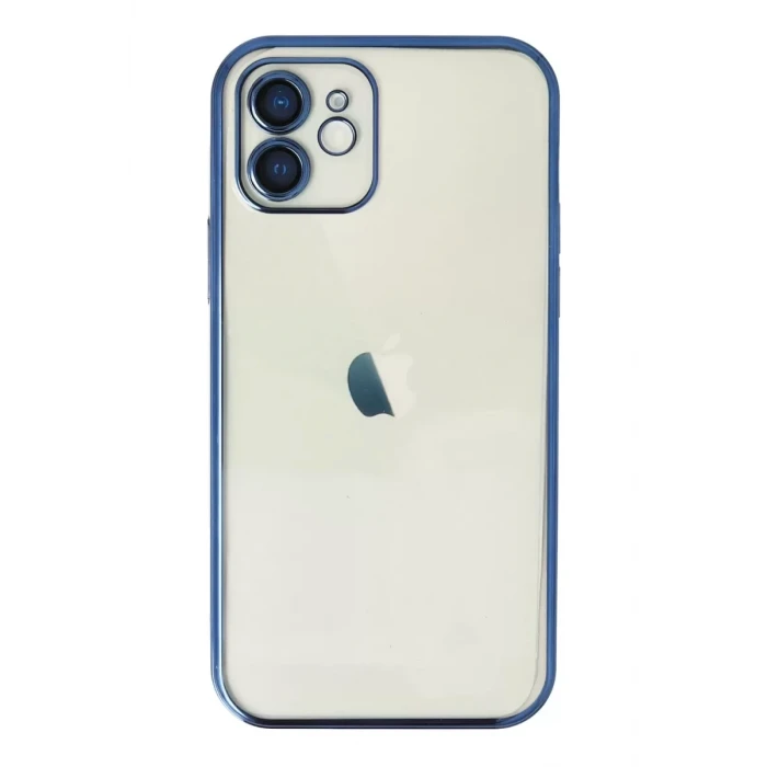 Newface Apple iPhone 12 Kılıf Razer Lensli Silikon - Lacivert