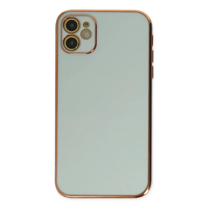 Newface Apple iPhone 12 Kılıf Volet Silikon - Açık Yeşil