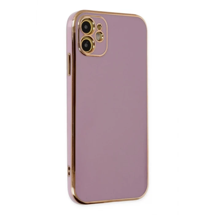Newface Apple iPhone 12 Kılıf Volet Silikon - Mor