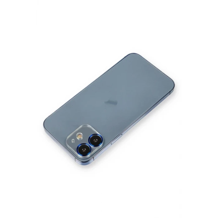 Newface Apple iPhone 12 Metal Kamera Lens Koruma Cam - Mavi
