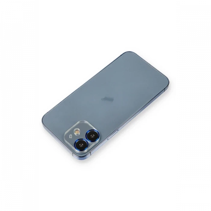 Newface Apple iPhone 12 Metal Kamera Lens Koruma Cam - Mavi