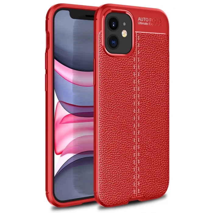 Newface Apple iPhone 12 Mini Kılıf Auto Focus Kapak - Kırmızı