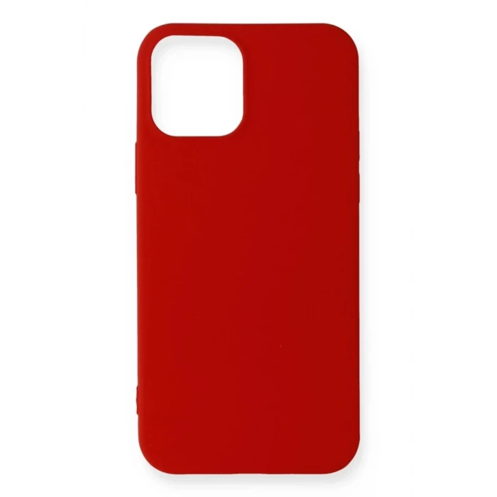 Newface Apple iPhone 12 Mini Kılıf First Silikon - Koyu Kırmızı