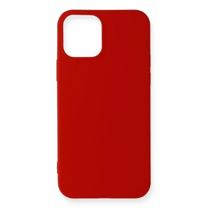 Newface Apple iPhone 12 Mini Kılıf First Silikon - Koyu Kırmızı