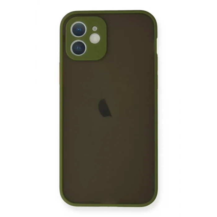 Newface Apple iPhone 12 Mini Kılıf Montreal Silikon Kapak - Açık Yeşil
