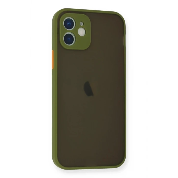 Newface Apple iPhone 12 Mini Kılıf Montreal Silikon Kapak - Açık Yeşil