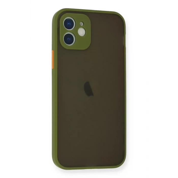 Newface Apple iPhone 12 Mini Kılıf Montreal Silikon Kapak - Açık Yeşil