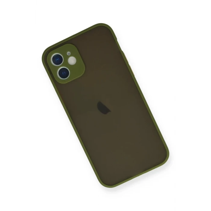 Newface Apple iPhone 12 Mini Kılıf Montreal Silikon Kapak - Açık Yeşil